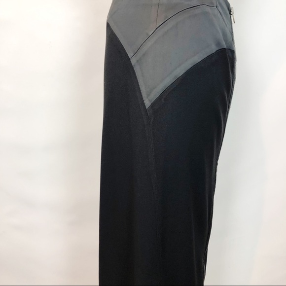 REISS Black Satin Pencil Skirt Exposed Zipper 4 - Picture 6 of 8